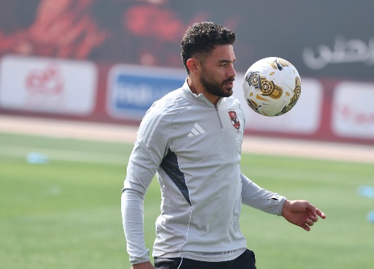 مران الأهلي| ياسر إبراهيم ينتظم في التدريبات الجماعية