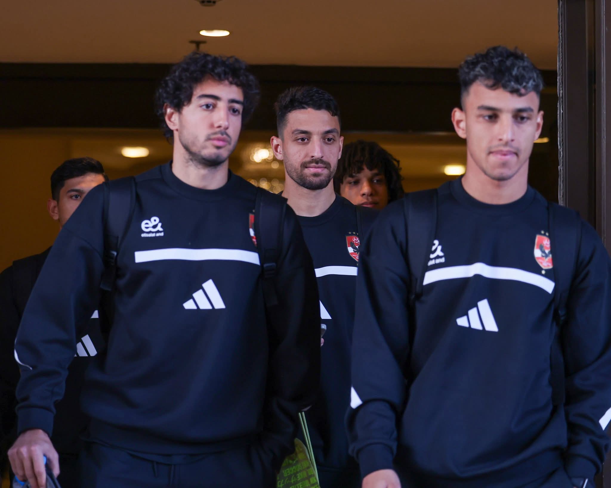 دوري أبطال إفريقيا| الأهلي يصل استاد برج العرب