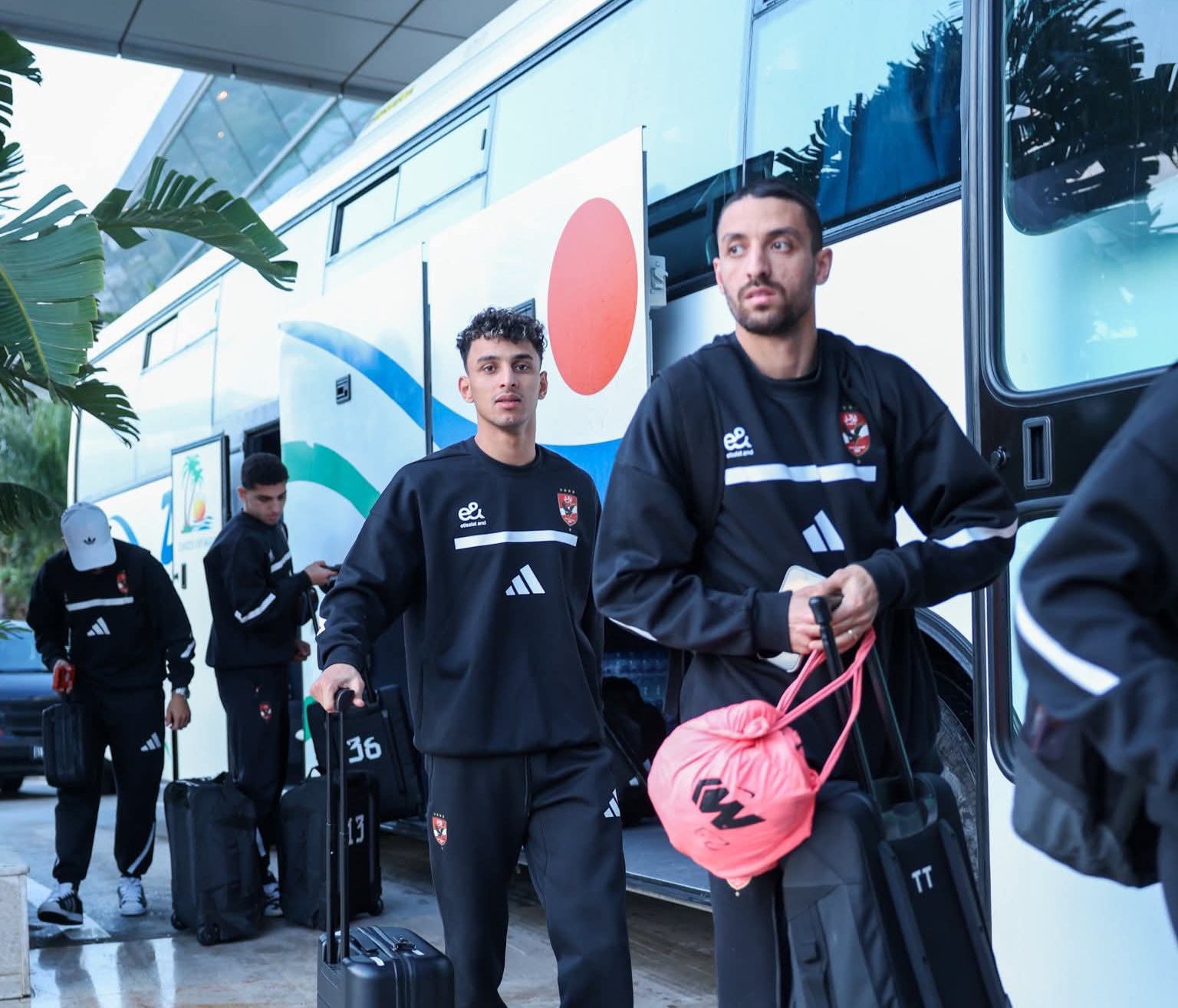 دوري أبطال إفريقيا| بعثة الأهلي تصل فندق الإقامة في تونس