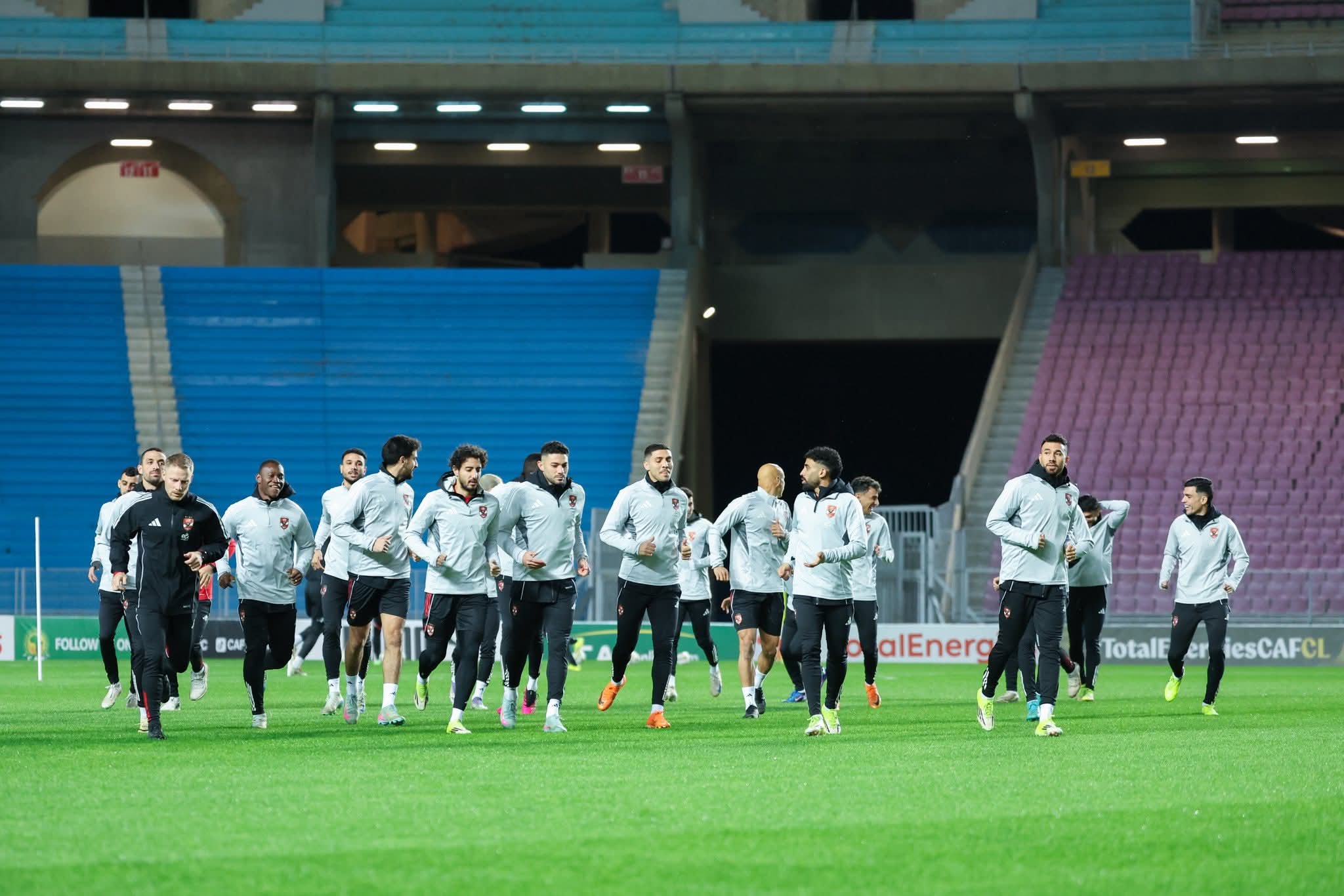 دوري أبطال إفريقيا| الأهلي يختتم مرانه الرئيسي على ملعب رادس