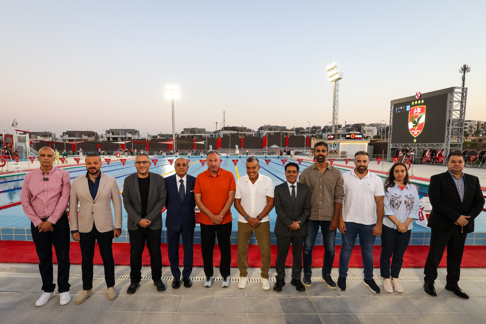 Al Ahly board opens swimming pool complex at Sheikh Zayed branch