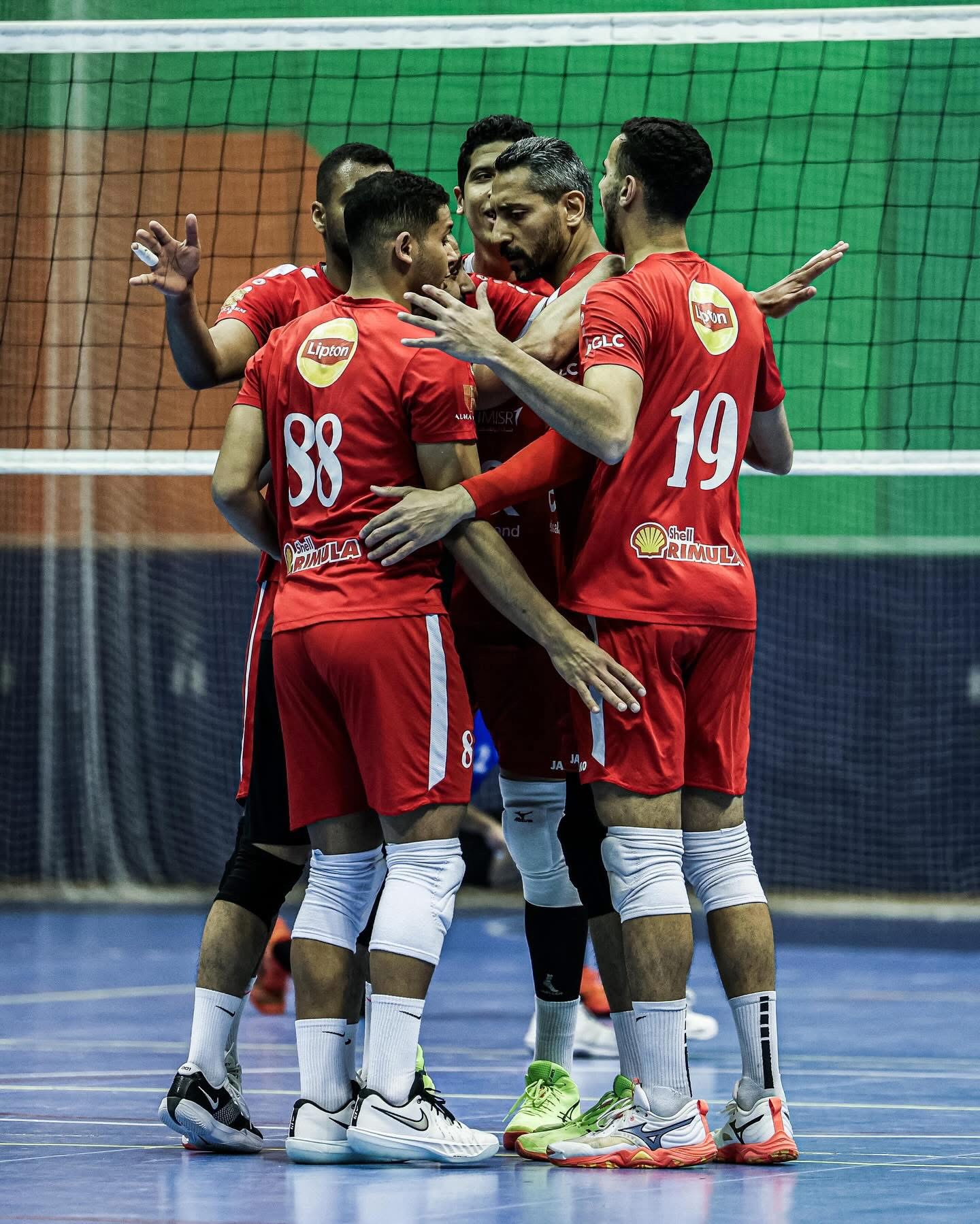 «رجال طائرة الأهلي» يتأهل لنصف نهائي كأس مصر بعد الفوز على الزهور