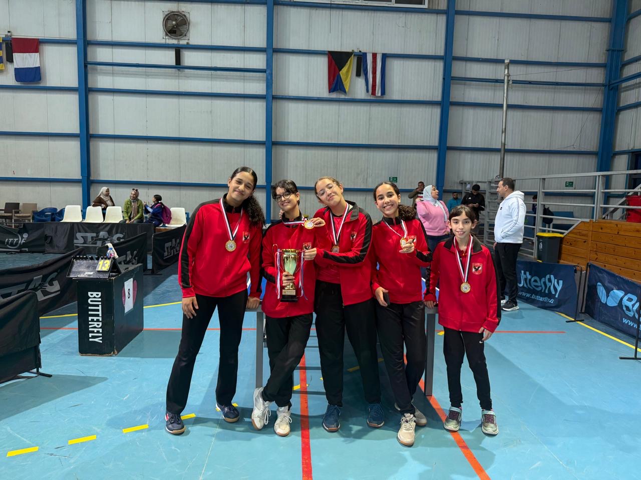 تنس طاولة الأهلي| فريق البراعم تحت 13 سنة ناشئات يحصد المركز الأول في بطولة الجمهورية